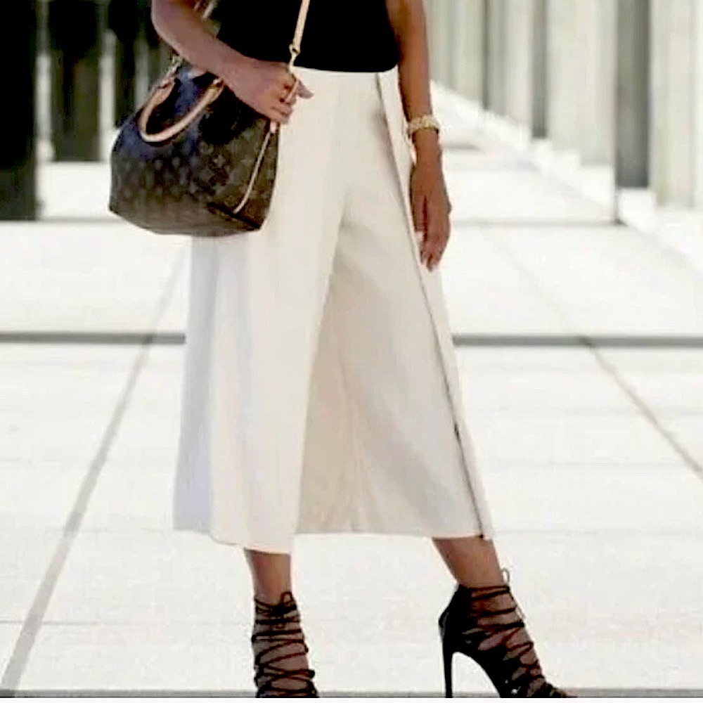 Intermix Split Layer Wide Leg Pants - image 1